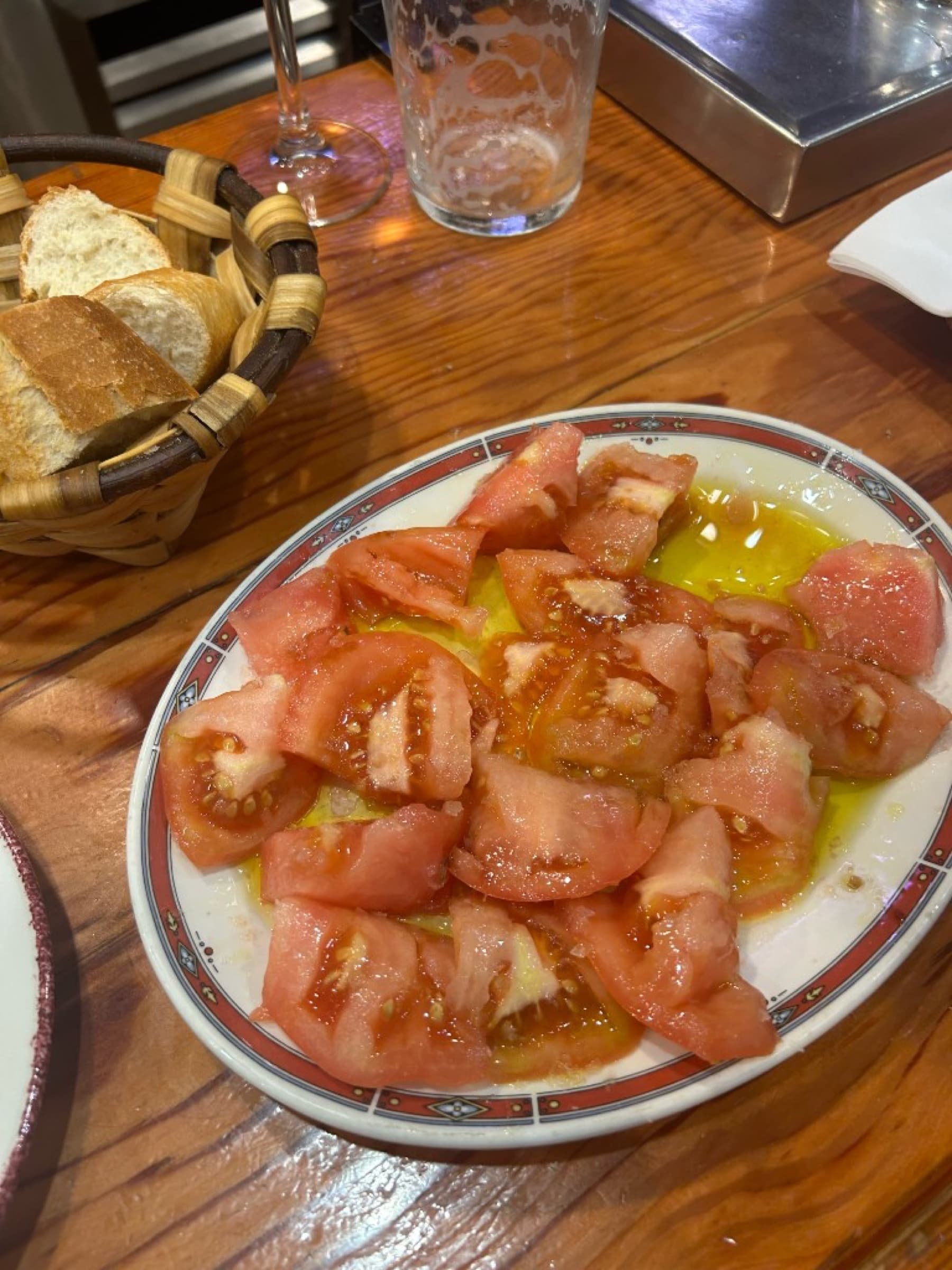 Local oxheart tomatoes drowned in olive oil