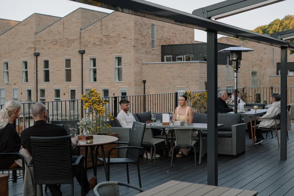 The BBQ terrace at Jöro in Oughtibridge, Sheffield